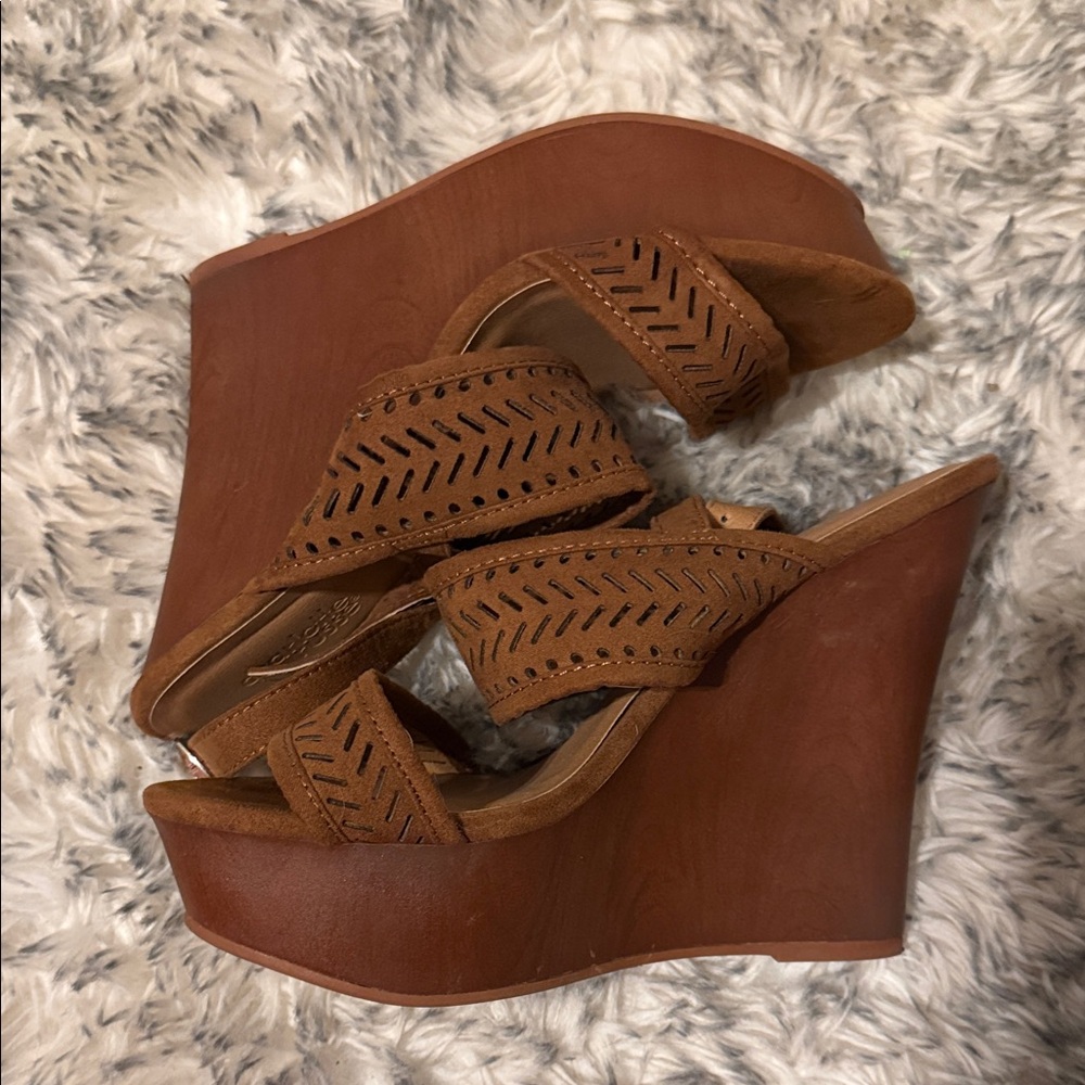Brown Wedge Sandals